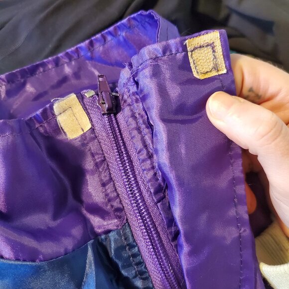 Vintage 80s Creation Women's Purple Parachute Pants Jacket Set Size XL - Picture 13 of 16